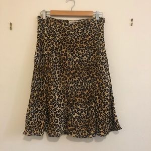 Michael Kors Leopard Print Silk Skirt 🐆